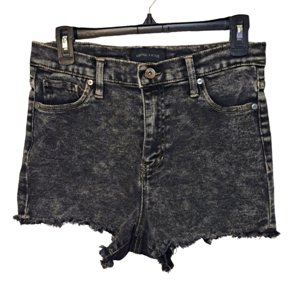 Kendall & Kylie Black Raw Frayed The Drifter High-Rise Shorts Size 9/29